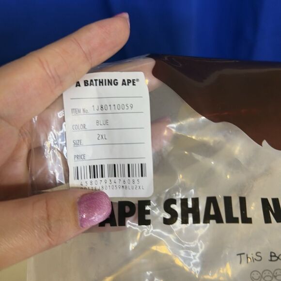 NWT- BAPE -Shark Tee- Dark Blue- Size XXL - Picture 12 of 13